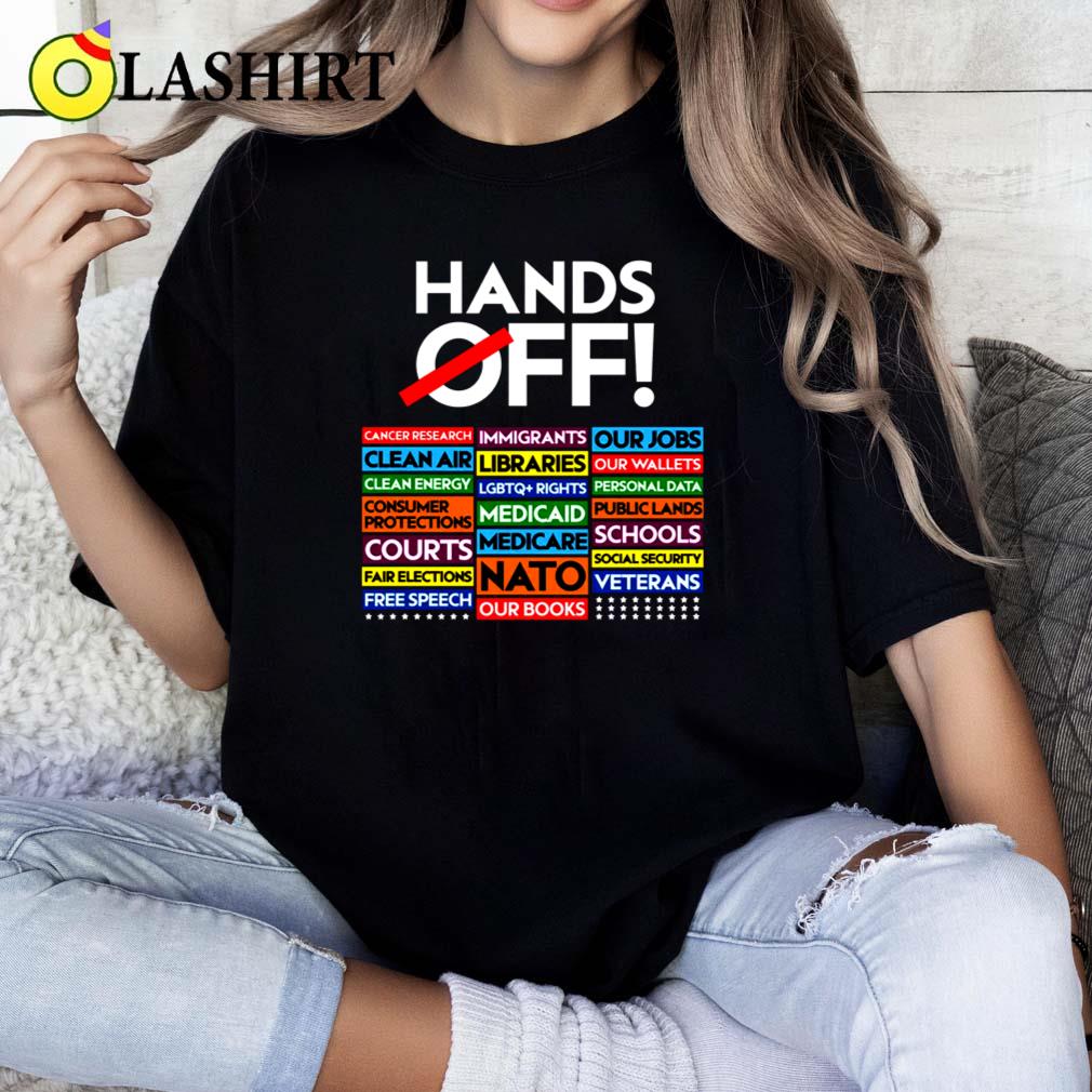 Hands Off Protest Shirt, Anti Trump Anti Musk T-shirt Classic Shirt