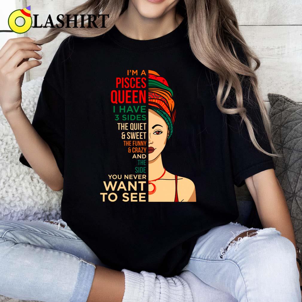 I'm Pisces Queen Horoscope Zodiac Astrological Sign Afro Women Facts Traits T-shirt Classic Shirt