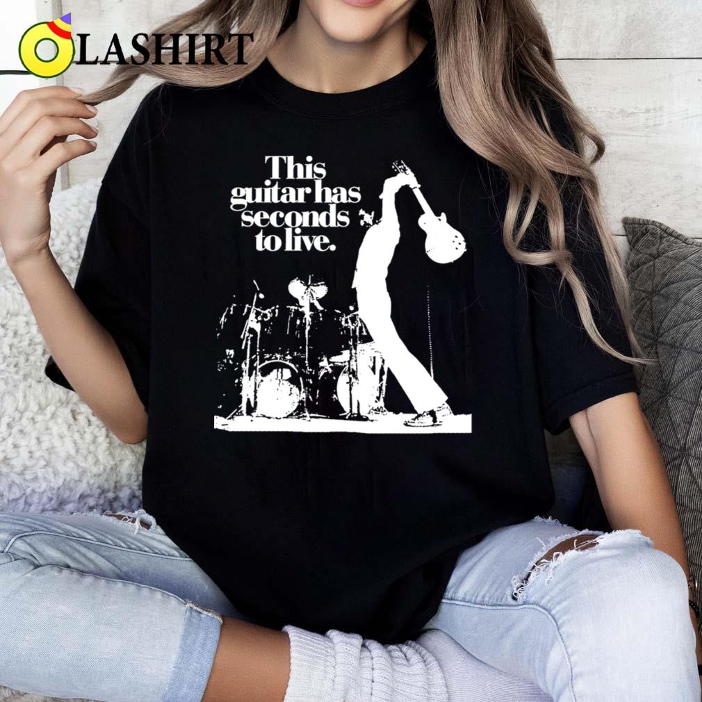 Pete Townshendd The Who This Guitarr Has Seconds To Live Rock Music Legend Guitar T-shirt Classic Shirt