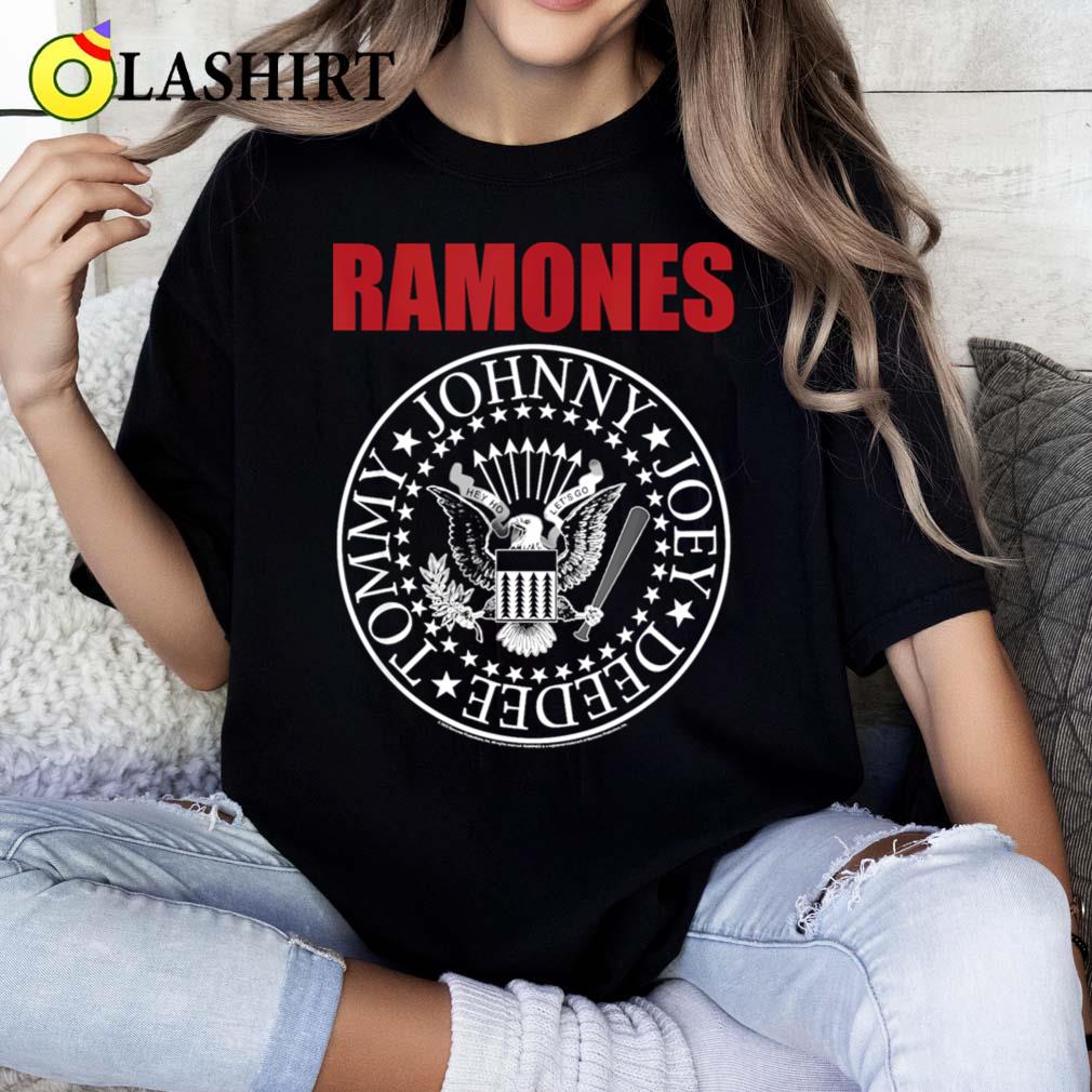 Ramones Red Text Seal Music Band T-shirt Classic Shirt