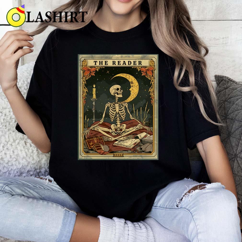The Reader Tarot Card Shirt, Skeleton Reading Shirt Classic Shirt