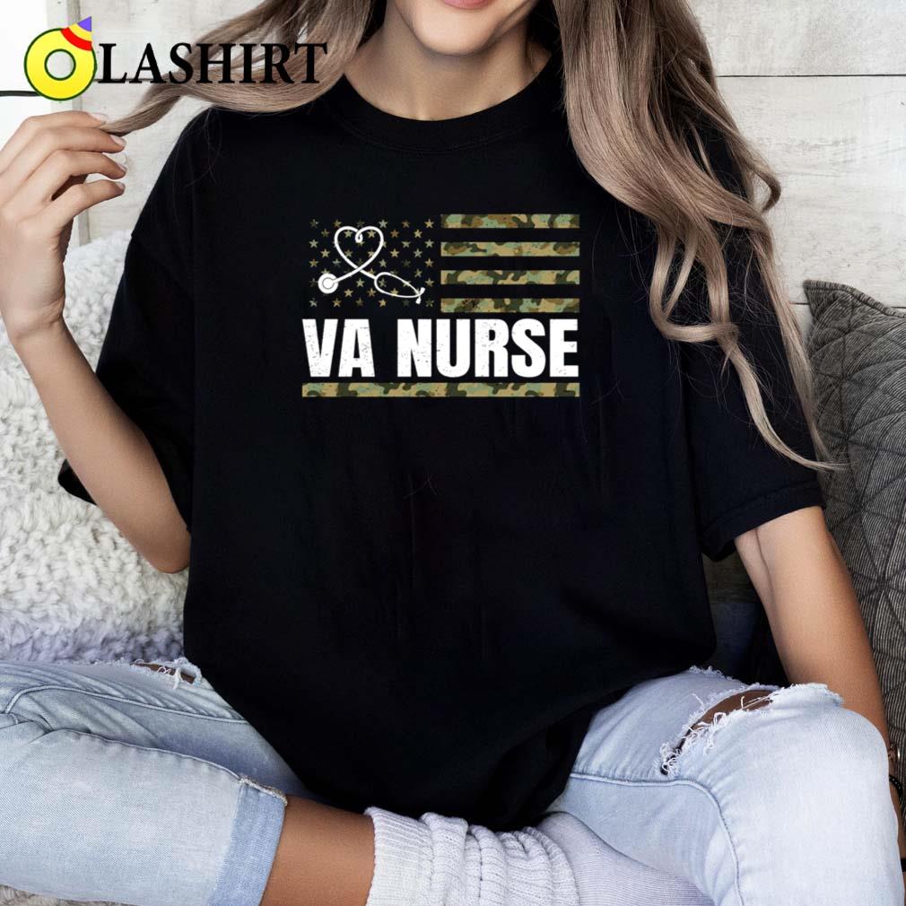 Va Nurse Camouflage American Flag Proud Usa Patriotic Nurse T-shirt Classic Shirt