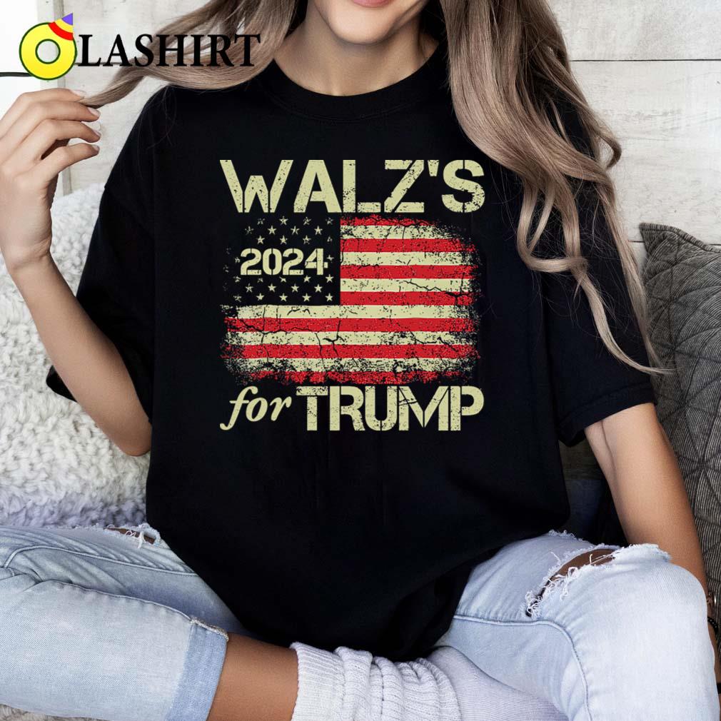 Walz's For Trump Us Flag T-shirt Classic Shirt