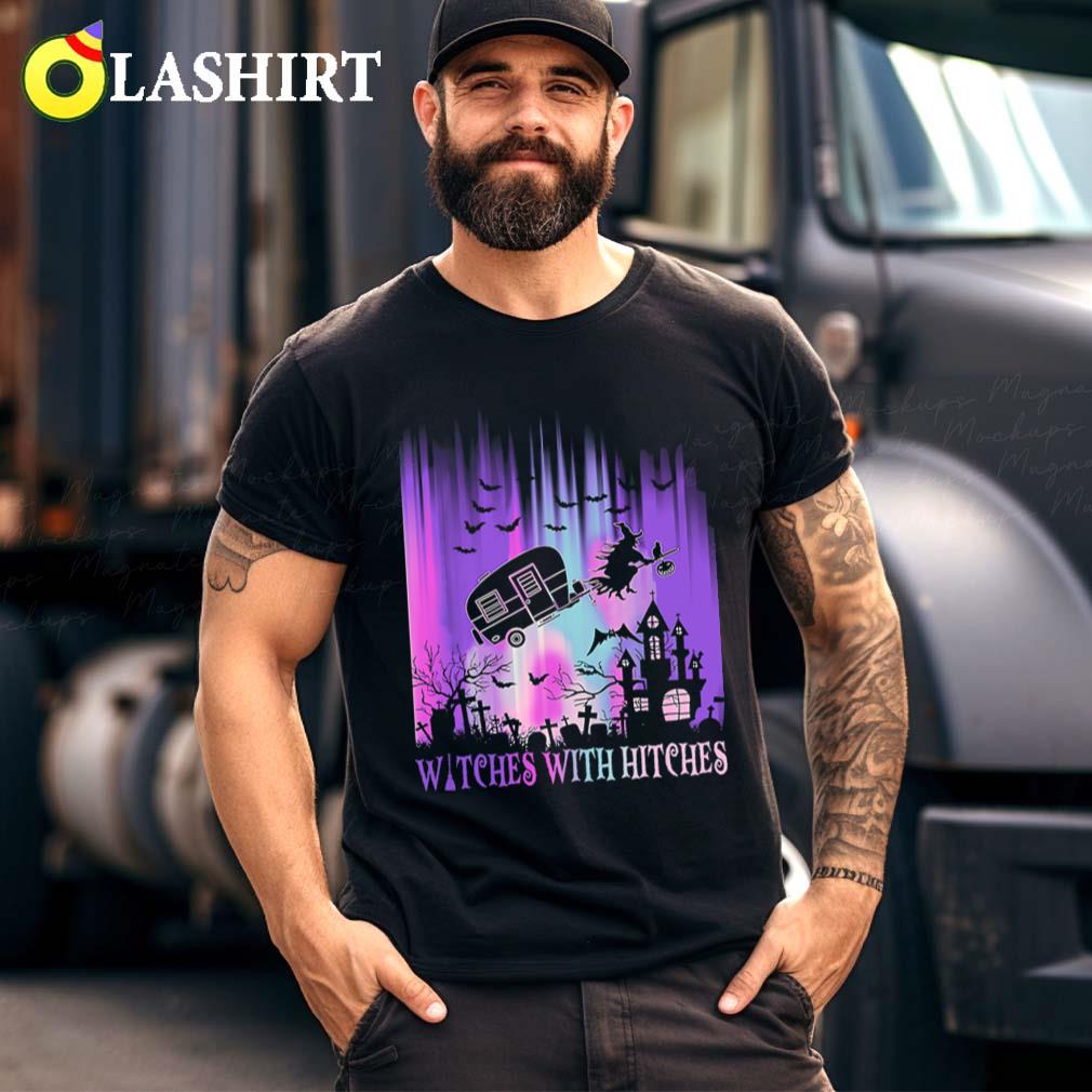 Witches Hitches Retro Funny Witch Halloween T-shirt Best Sale