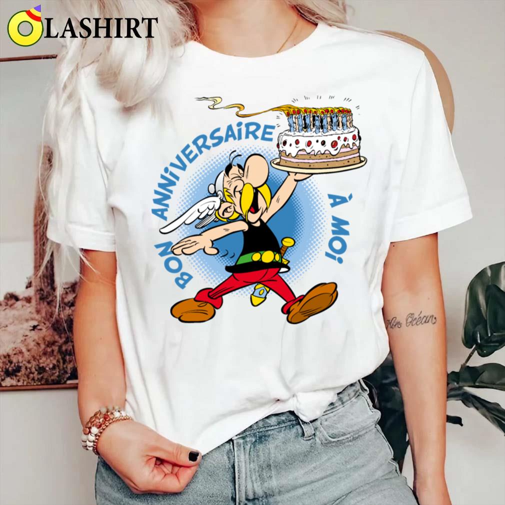 Asterix & Obelix Asterix Birthday Cake Design T-shirt
