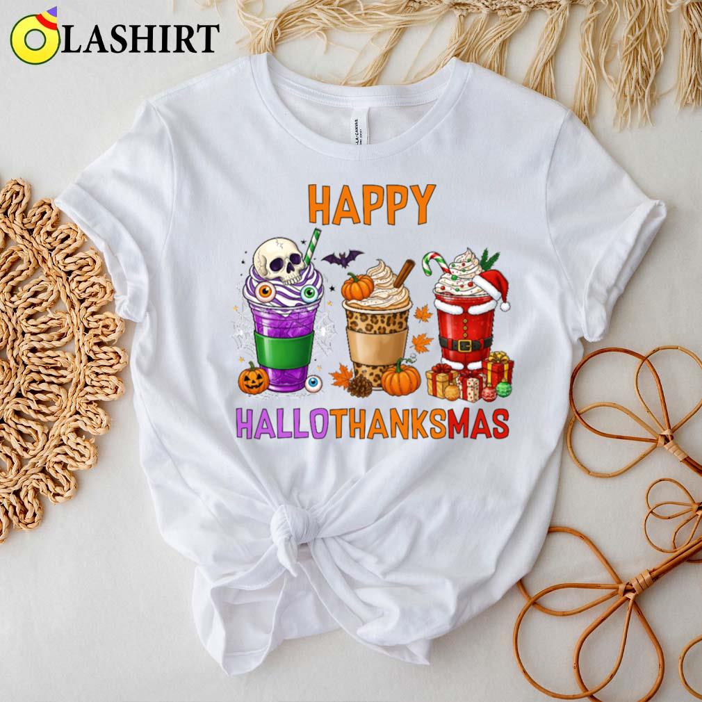 Hallothanksmas Halloween Thanksgiving Christmas T-shirt