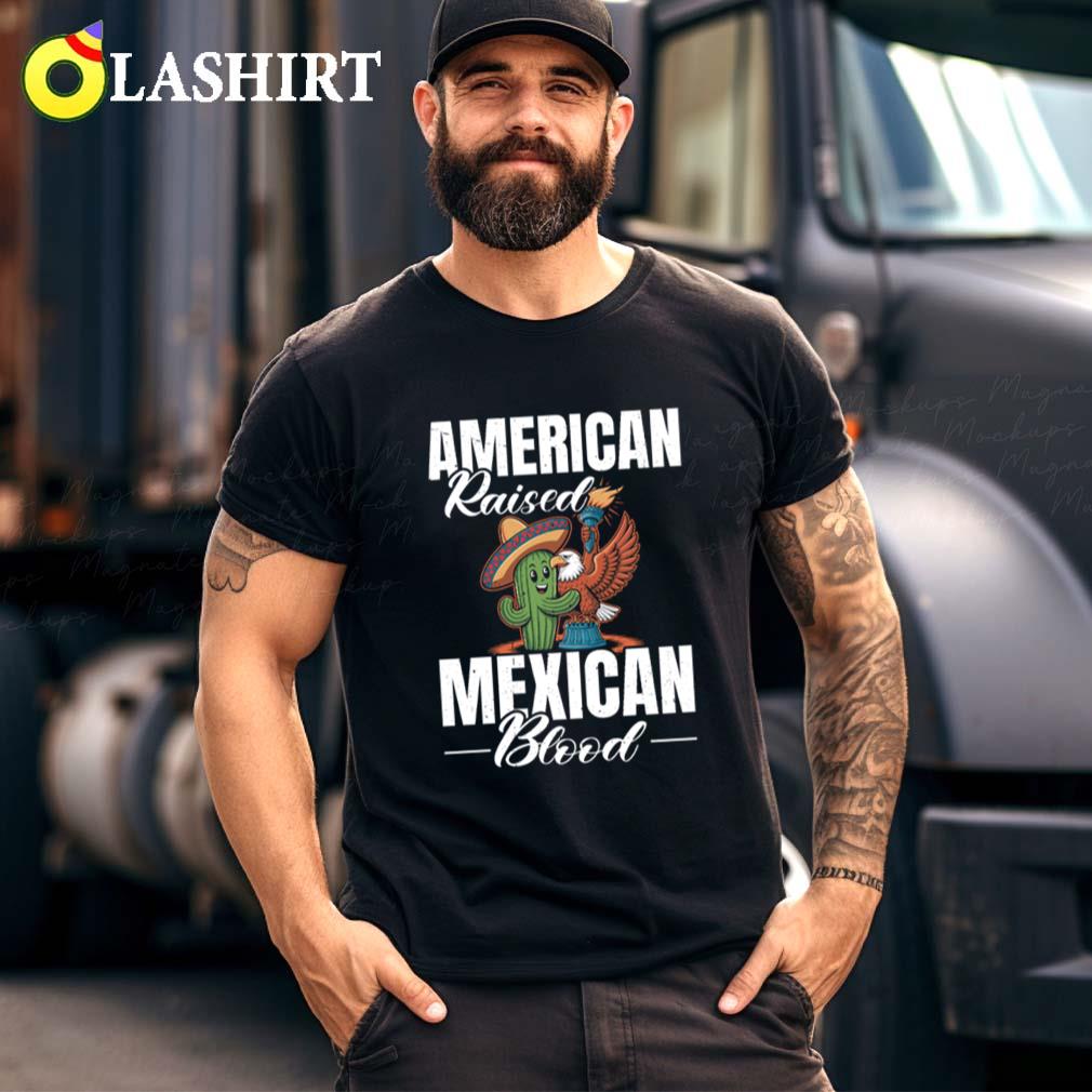 Mexican Usa American Grown Mexico Blood T-shirt