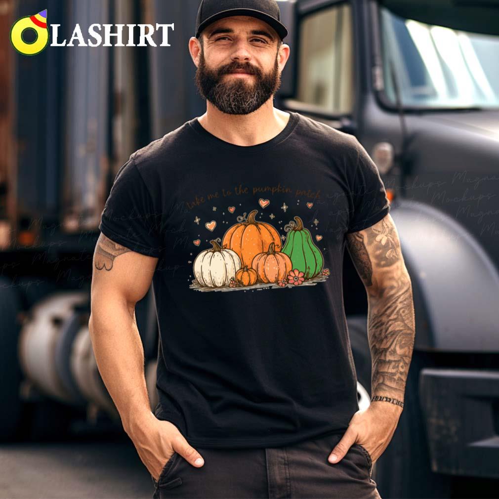 Autumn Pumpkin Patch Illustration T-shirt