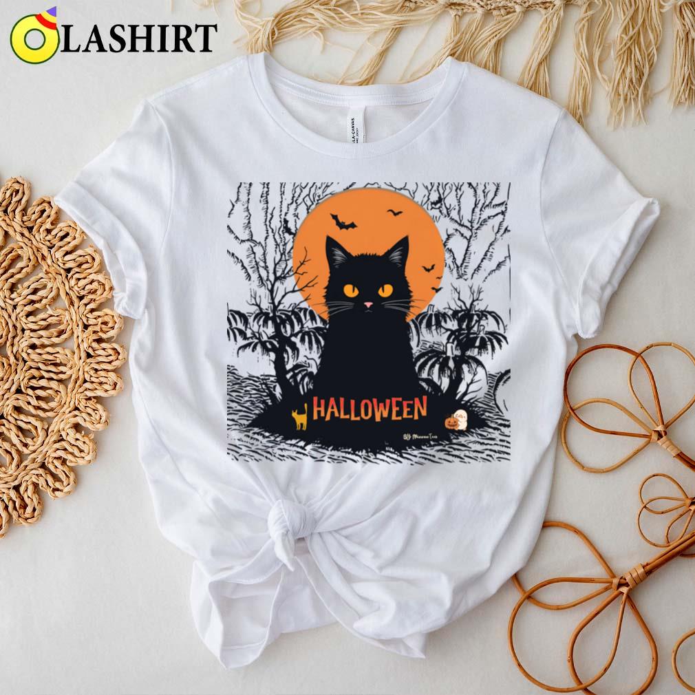 Halloween Cat Shirt, Cat Shirt, Ghost Cat Shirt T-shirt