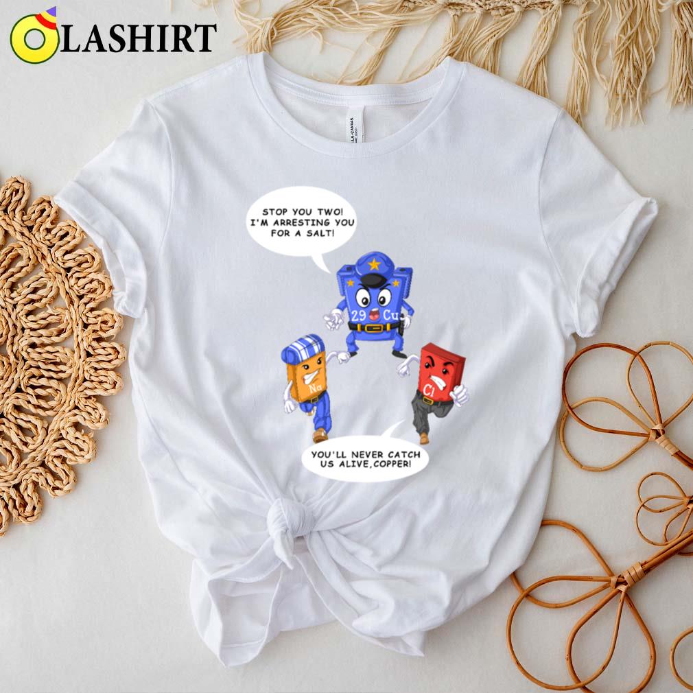 Chemical Elements Cartoon Trio T-shirt