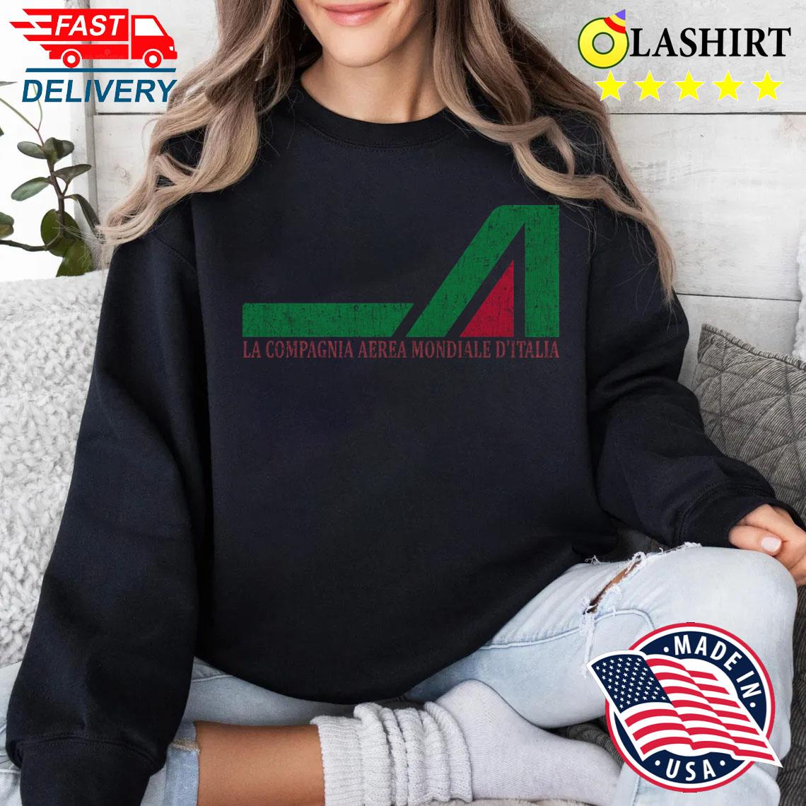 Alitalia Logo Vintage T-shirt Sweater Shirt Alitalia Logo Vintage T-shirt Sweater Shirt