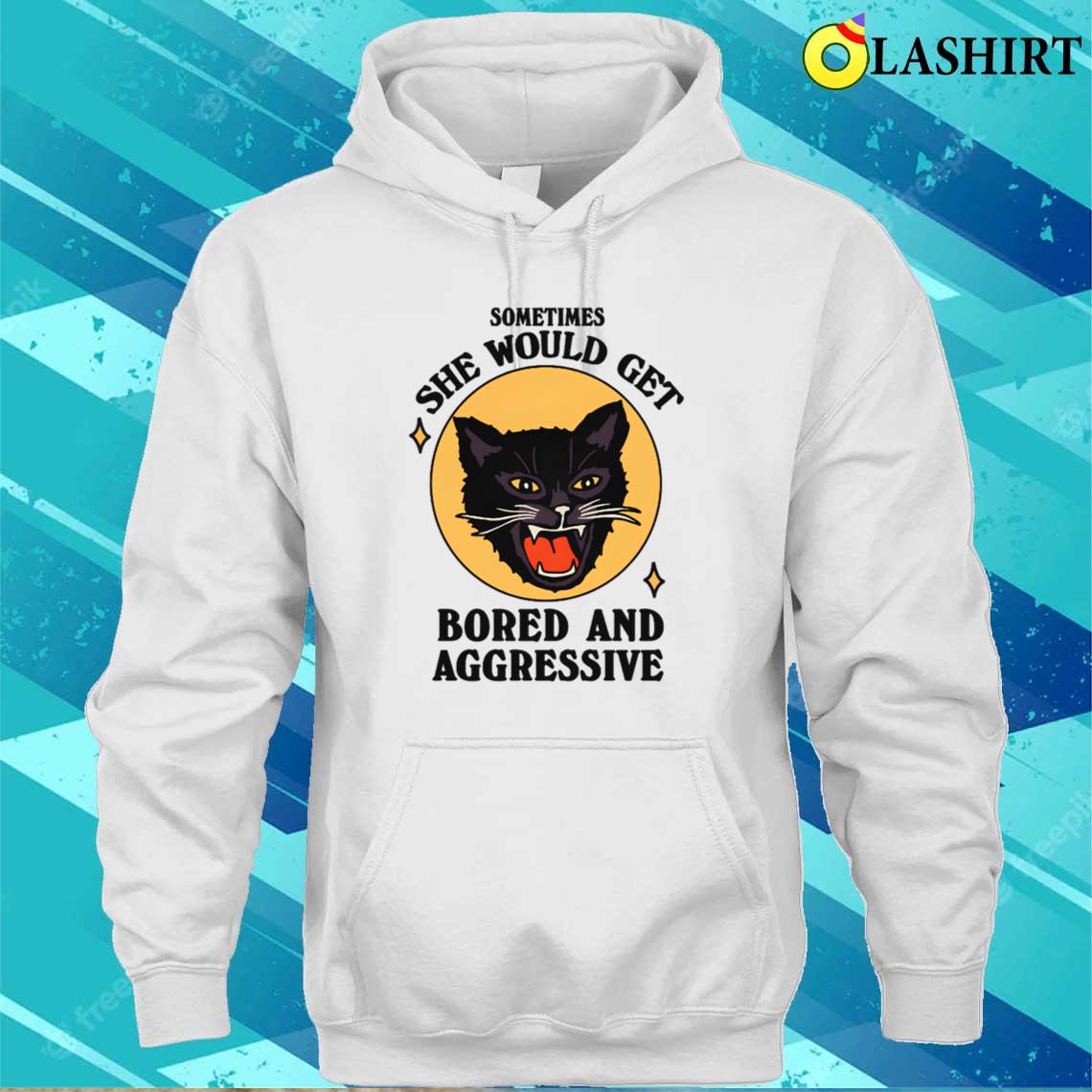 Angry Cat Meme Funny Aggressive Cat Cat Lover T-shirt Unisex Hoodie