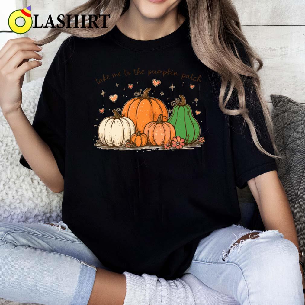 Autumn Pumpkin Patch Illustration T-shirt Classic Shirt