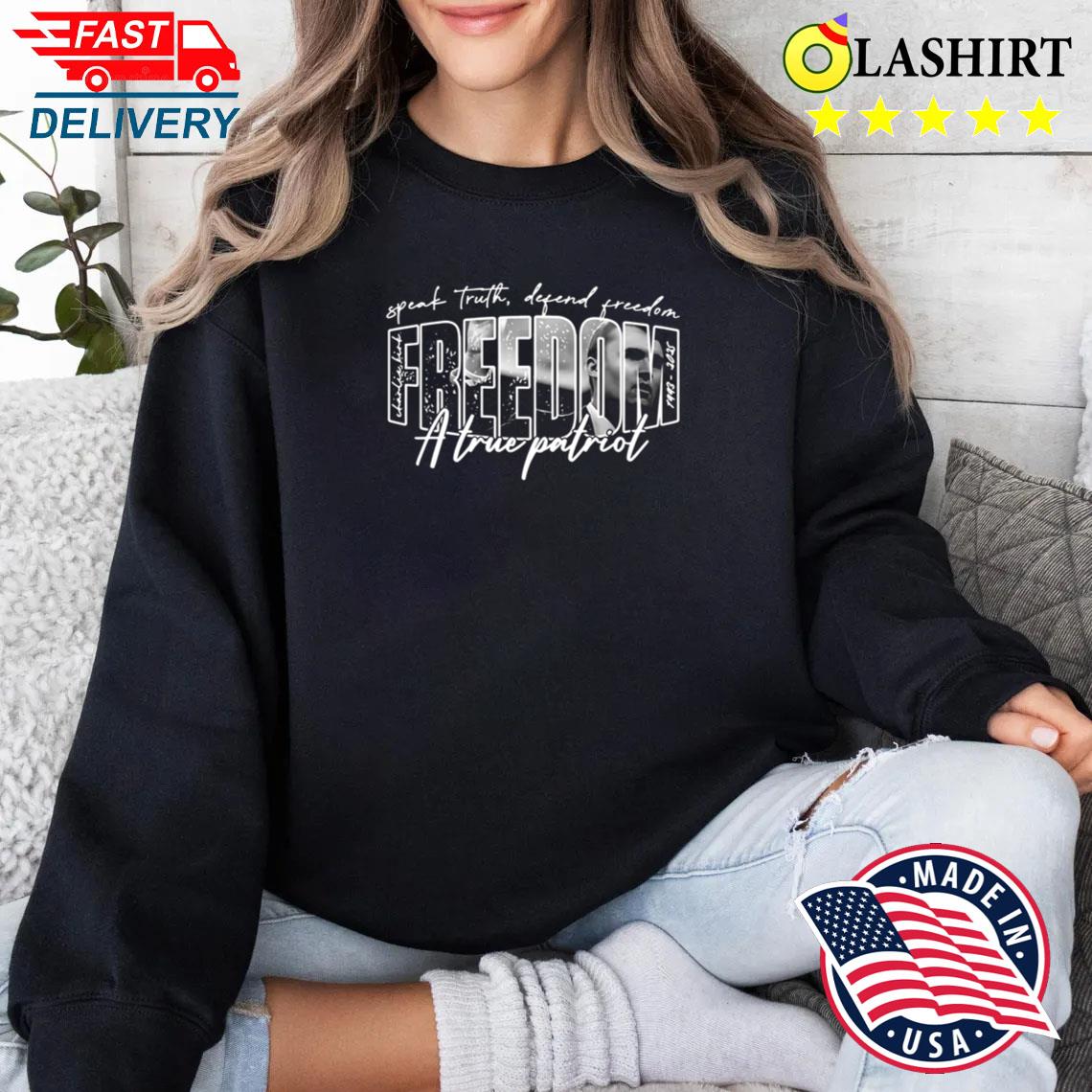 Charlie Kirk Memorial, Patriotic Eagle Tribute Shirt Sweater Shirt