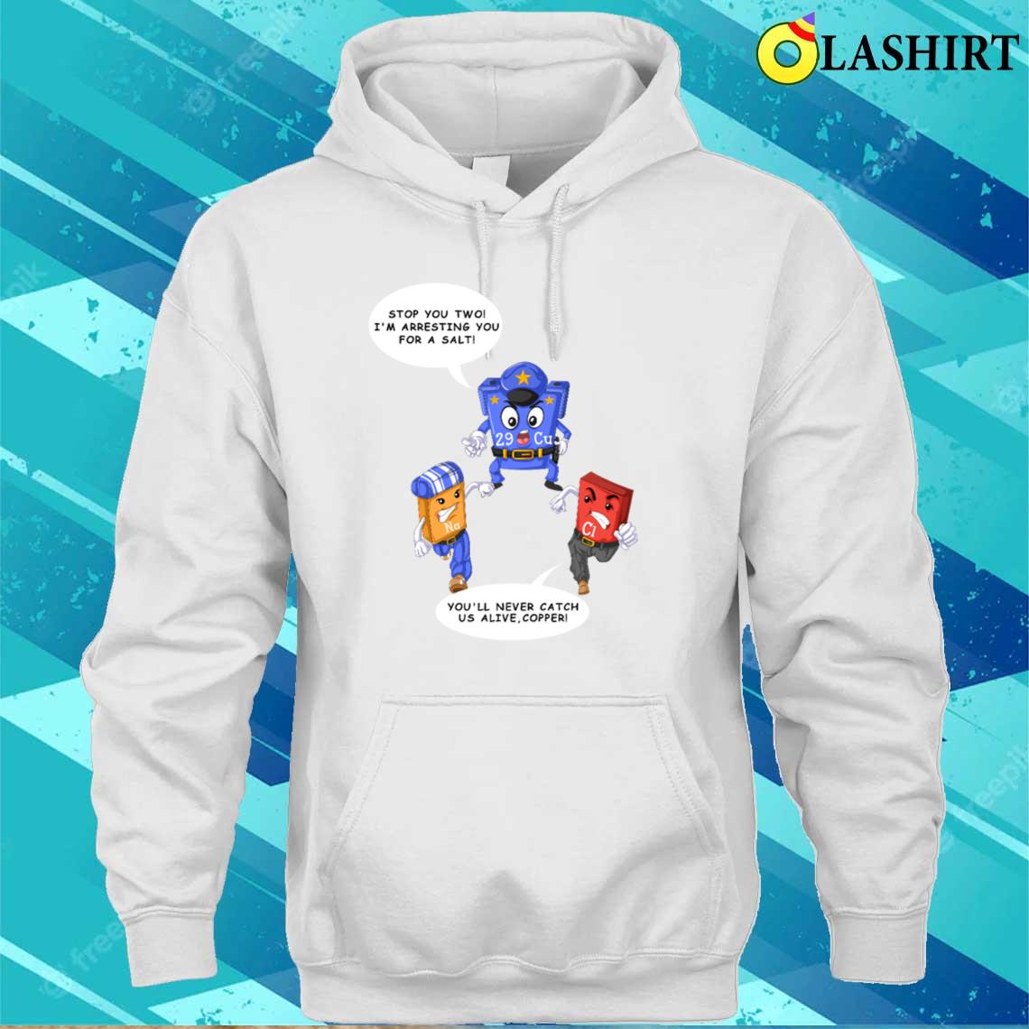 Chemical Elements Cartoon Trio T-shirt Unisex Hoodie