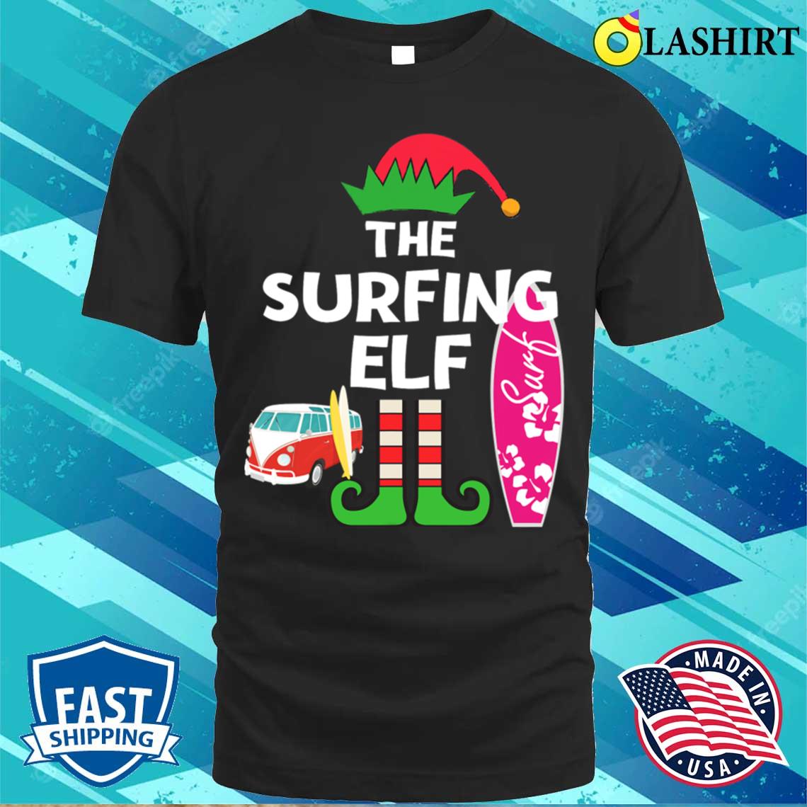 Christmas In July Surfing Elf Summer Beach Vacation Party T-shirt Best Sale Christmas In July Surfing Elf Summer Beach Vacation Party T-shirt Best Sale