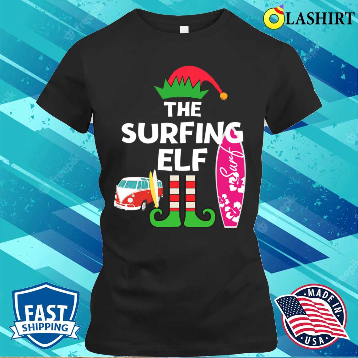 Christmas In July Surfing Elf Summer Beach Vacation Party T-shirt Classic Shirt Christmas In July Surfing Elf Summer Beach Vacation Party T-shirt Classic Shirt