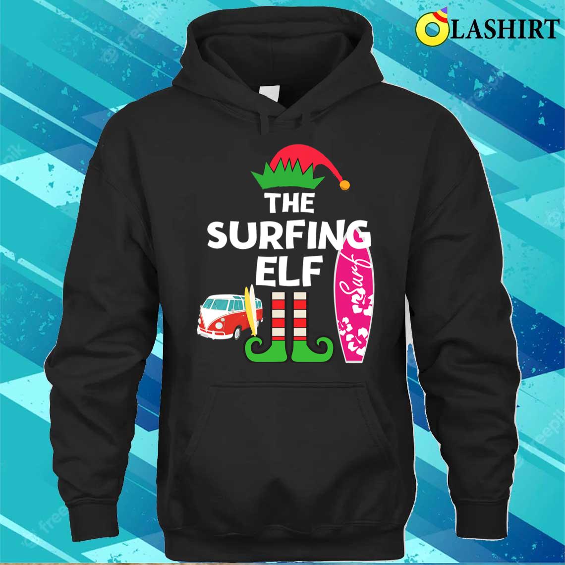 Christmas In July Surfing Elf Summer Beach Vacation Party T-shirt Unisex Hoodie Christmas In July Surfing Elf Summer Beach Vacation Party T-shirt Unisex Hoodie