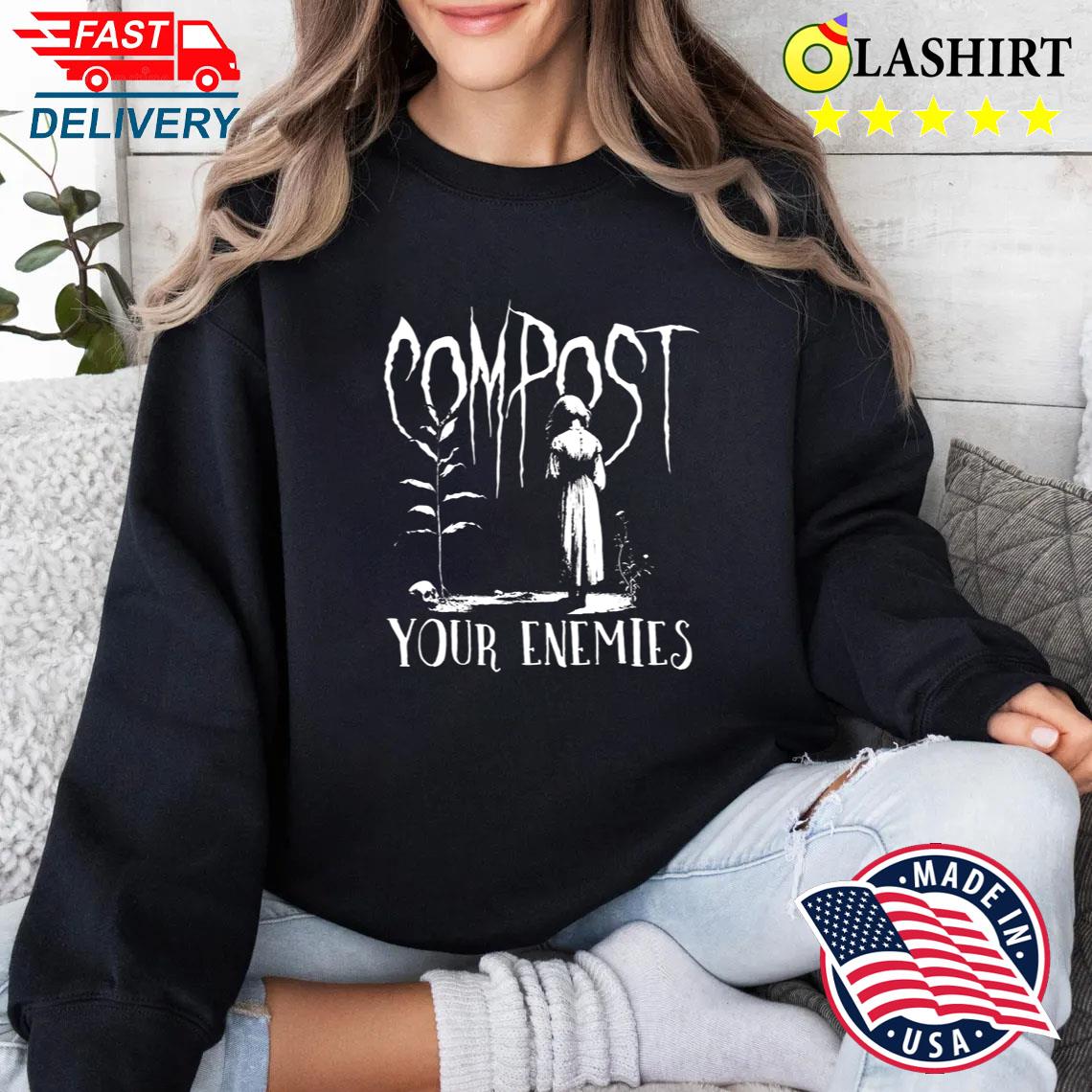 Compost Your Enemies Retro Mental Health Shirt Sweater Shirt