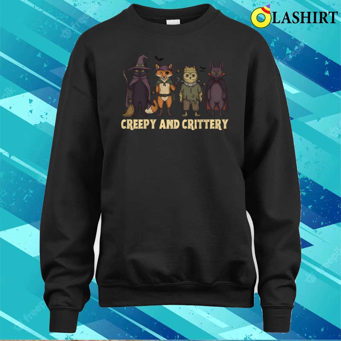 Creepy And Crittery Halloween Shirt T-shirt Sweater Shirt