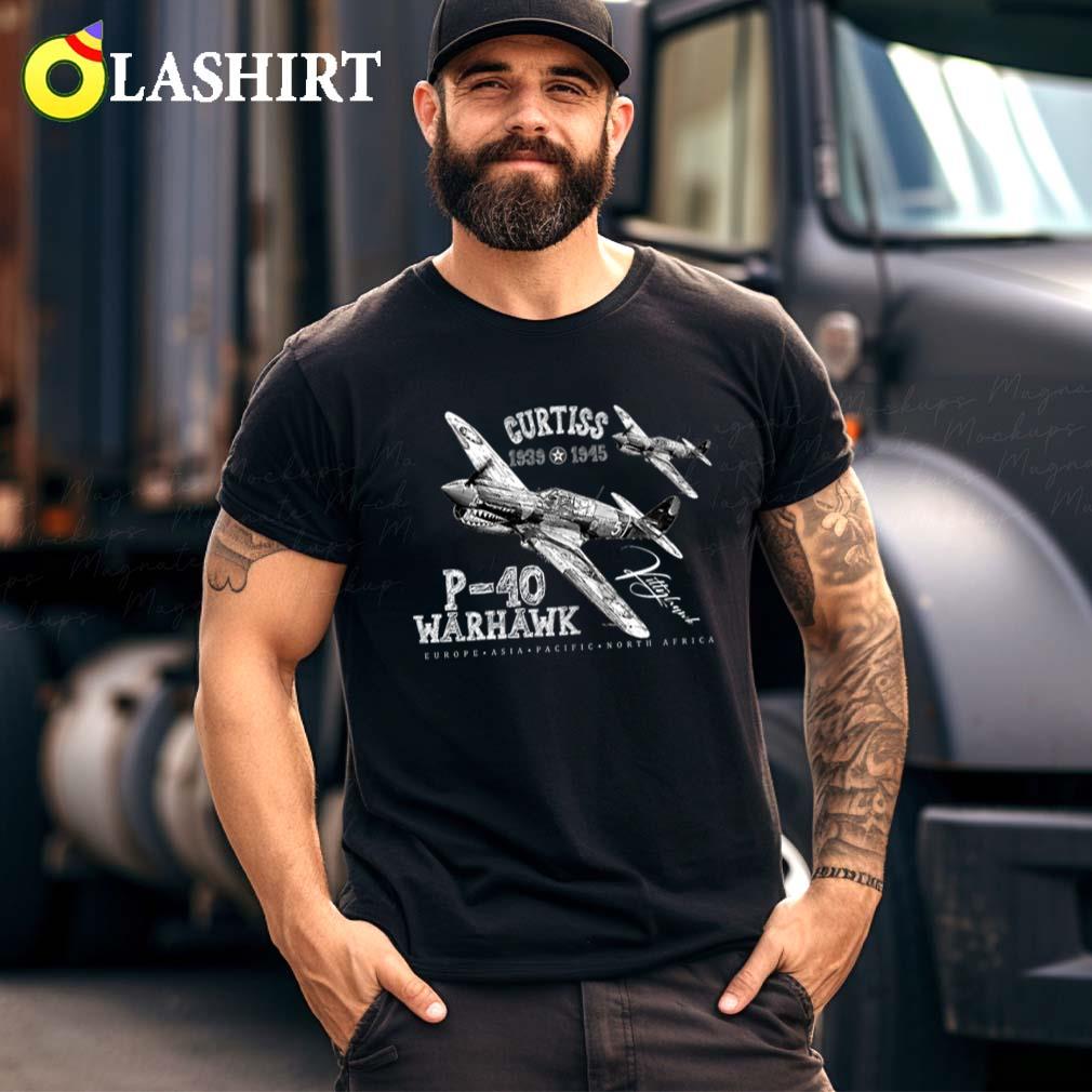 P-40 Warhawk Usaf Ww2 Fighter Aircraft T-shirt