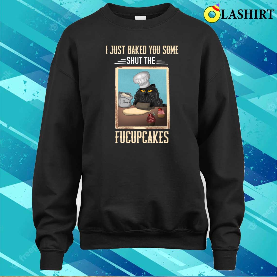 Feline Chef Fucupcakes Humor T-shirt Sweater Shirt
