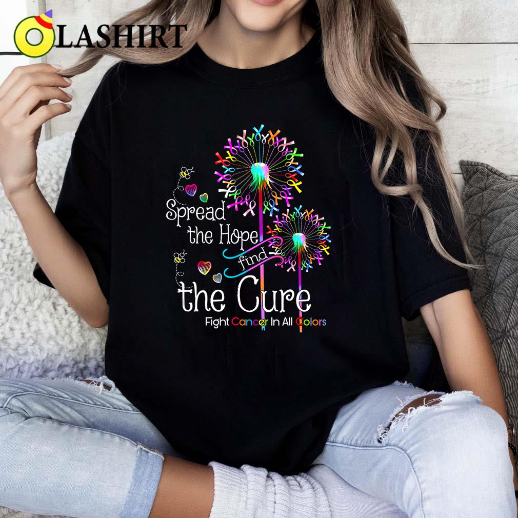 Fight Cancer In All And Every Color Ribbons Flower Heart T-shirt Classic Shirt
