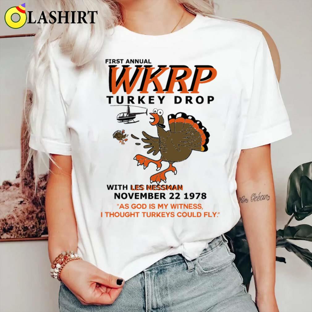 First Anuual Wkrp Turkey Drop With Les Nessman T-shirt Classic Shirt