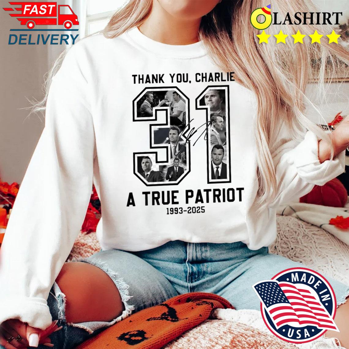 Freedom Charlie Kirk Two Side T-shirt Sweater Shirt