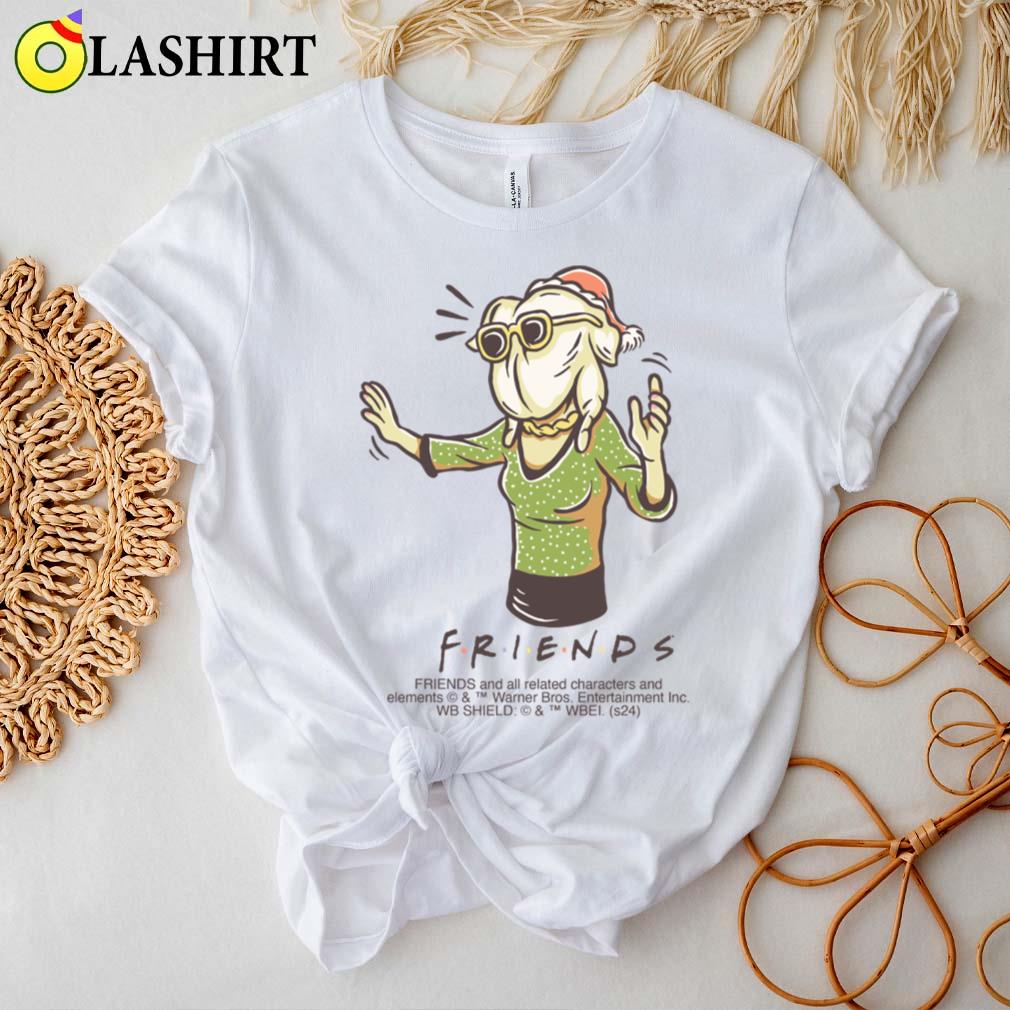 Friends Monica With Turkey On Her Head T-shirt Best Sale