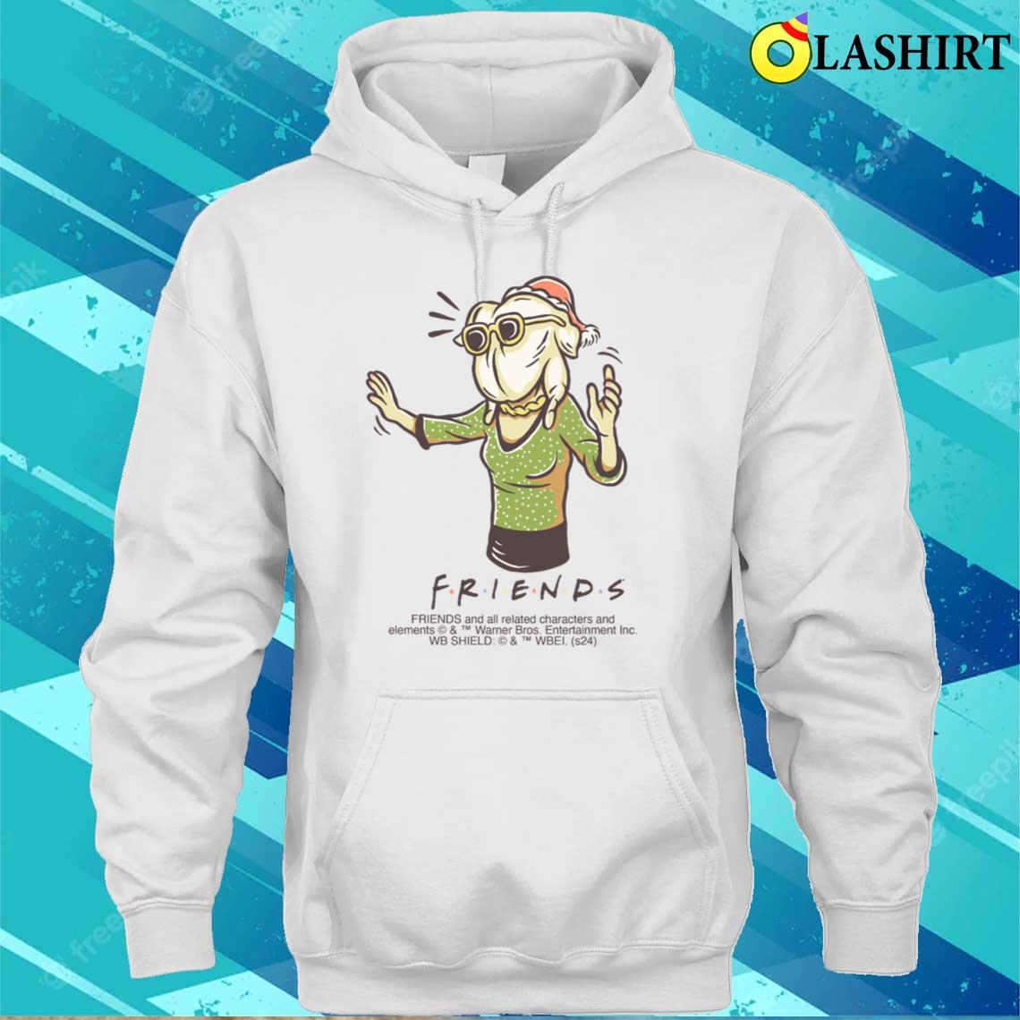 Friends Monica With Turkey On Her Head T-shirt Unisex Hoodie