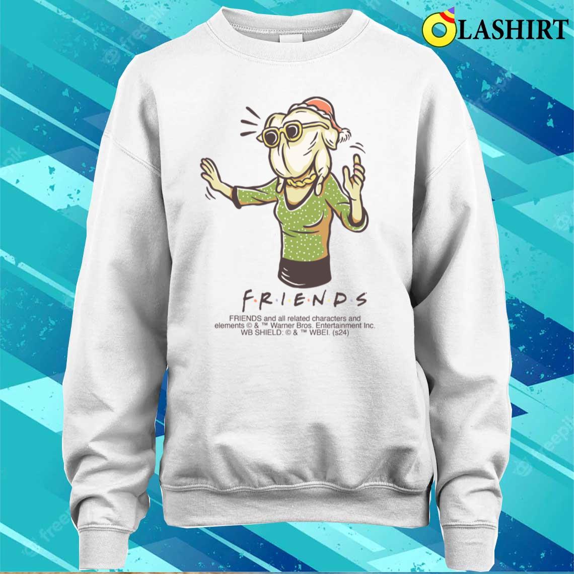 Friends Monica With Turkey On Her Head T-shirt Sweater Shirt