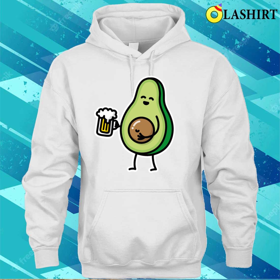 Funny Avocado Beer Belly Funny Beer Drinker Gift T-shirt Unisex Hoodie