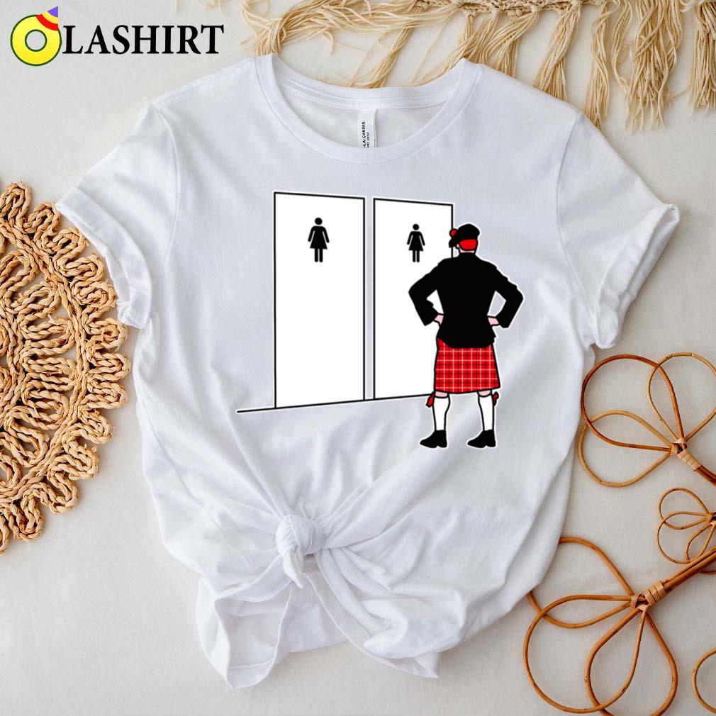 Funny Scottish Kilt Bagpipe Player Scotland Toilet T-shirt Best Sale