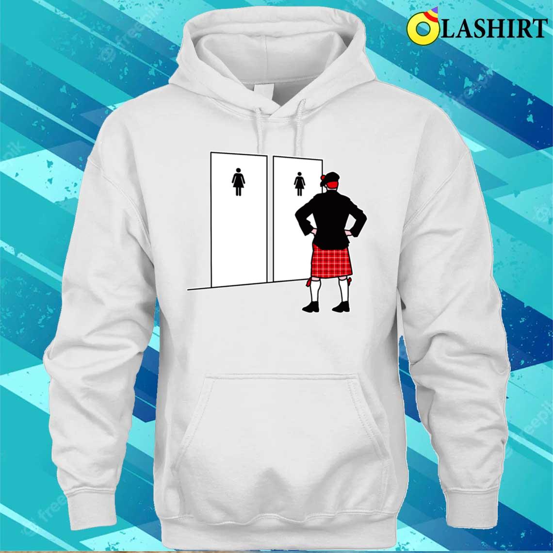Funny Scottish Kilt Bagpipe Player Scotland Toilet T-shirt Unisex Hoodie