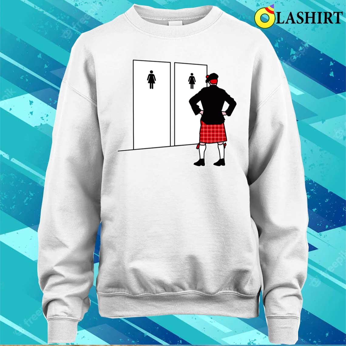 Funny Scottish Kilt Bagpipe Player Scotland Toilet T-shirt Sweater Shirt