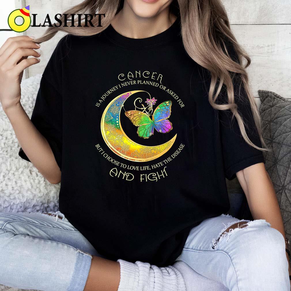 Love Life, Hate The Disease And Fight Moon Butterfly Quote Shirt Classic Shirt