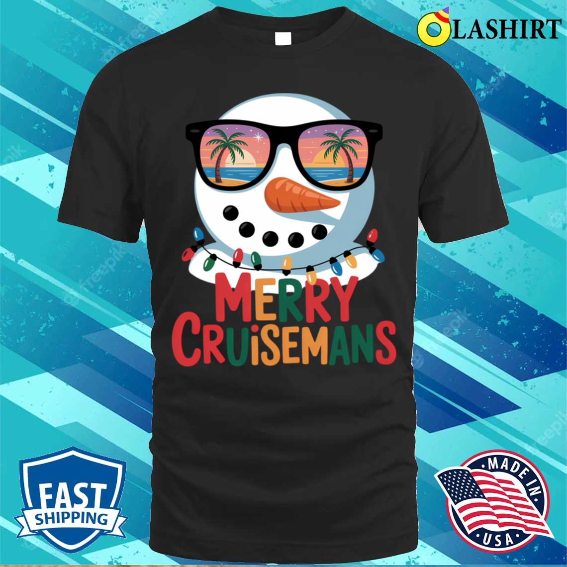 Merry Cruisemas 2025 Christmas Santa Snowman Cruise T-shirt Best Sale