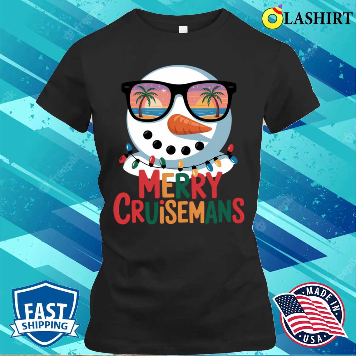 Merry Cruisemas 2025 Christmas Santa Snowman Cruise T-shirt Classic Shirt
