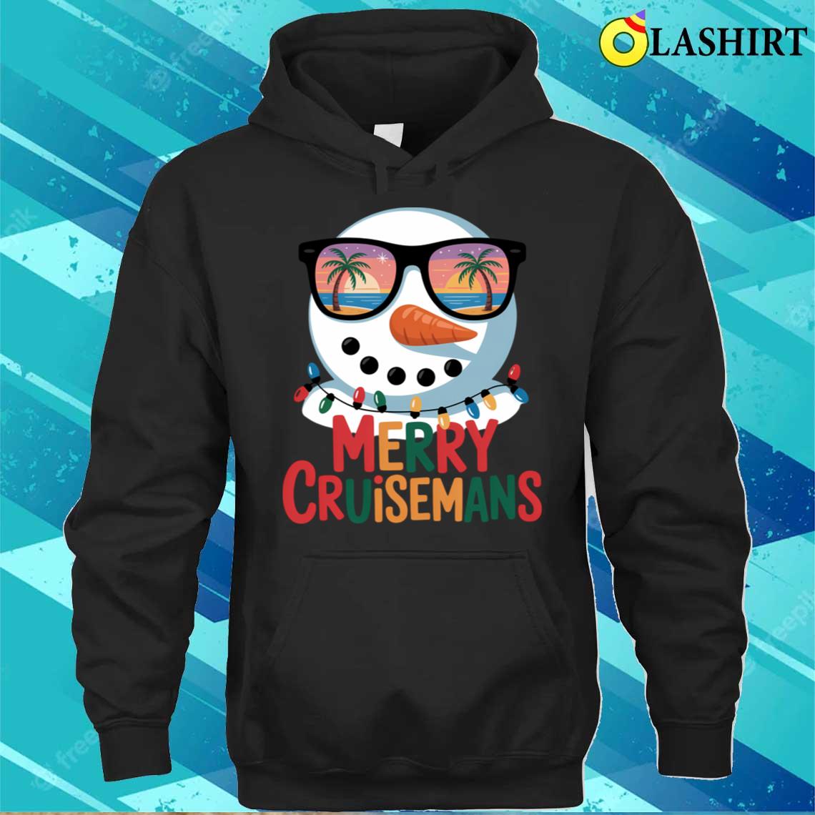 Merry Cruisemas 2025 Christmas Santa Snowman Cruise T-shirt Unisex Hoodie