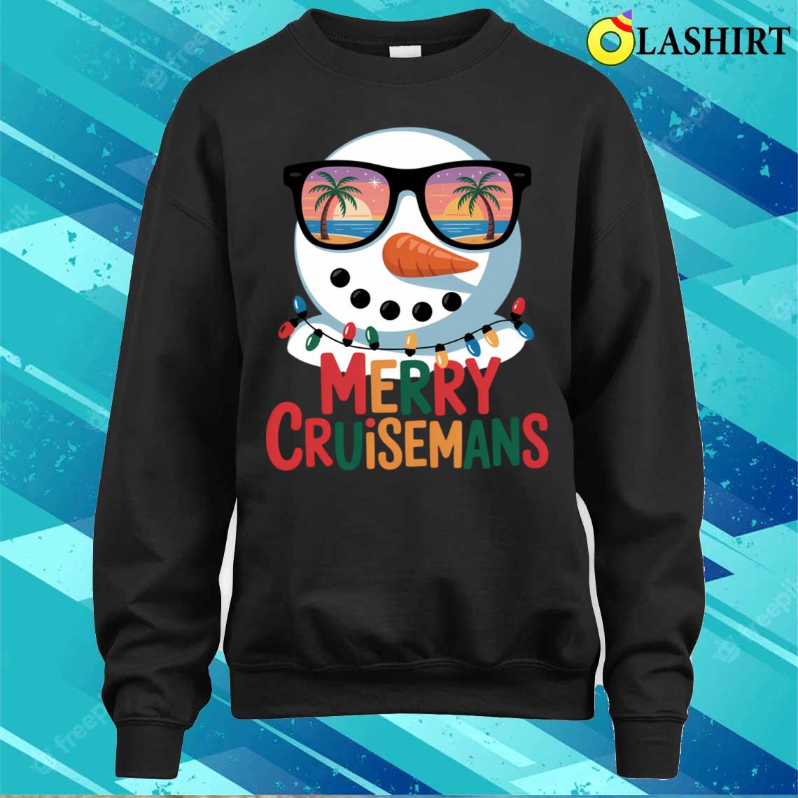 Merry Cruisemas 2025 Christmas Santa Snowman Cruise T-shirt Sweater Shirt