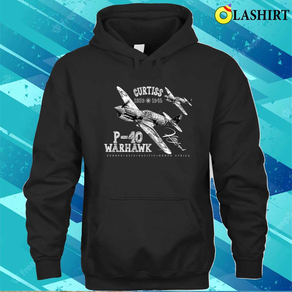 P-40 Warhawk Usaf Ww2 Fighter Aircraft T-shirt Unisex Hoodie