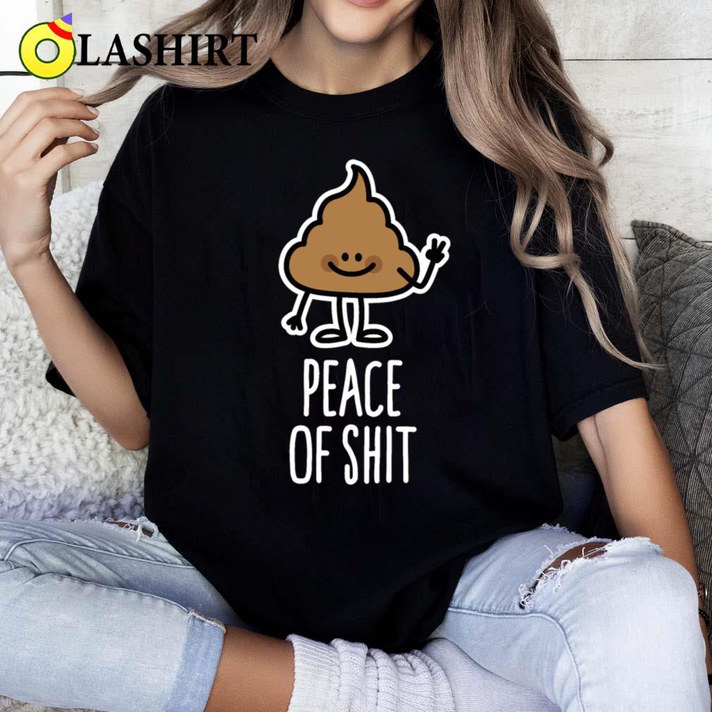 Peace Of Shit Piece Of Shit Pun Shit Emoticon T-shirt Classic Shirt