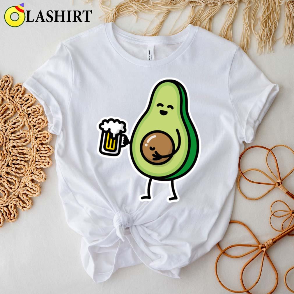 Funny Avocado Beer Belly Funny Beer Drinker Gift T-shirt