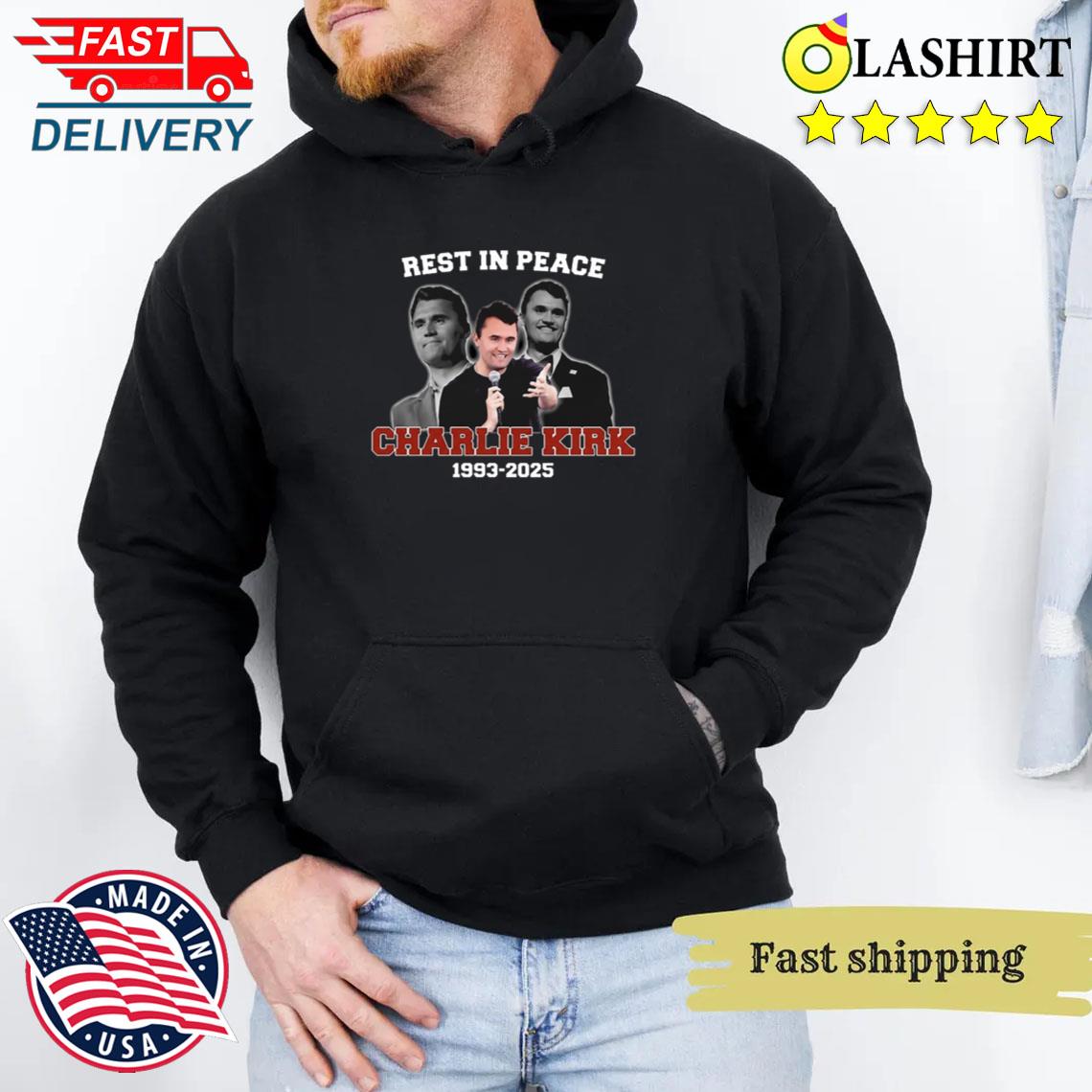 Rest In Peace Charlie Shirt, A TRUE Patriot Charlie Kirk Shirt Unisex Hoodie