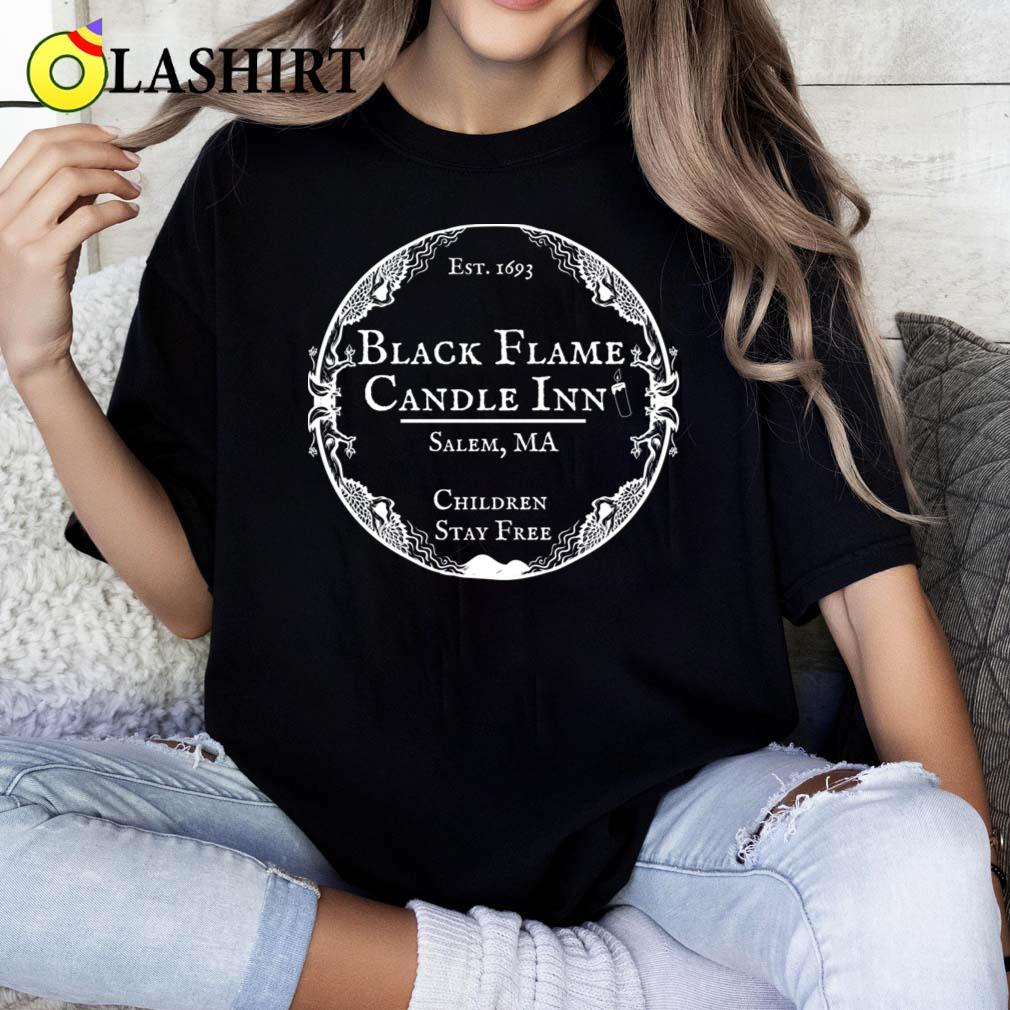 Sanderson Sisters Halloween Black Flame Candle Inn Bed Breakfast Tee Hocus Pocus Funny Fall Casual T-shirt Classic Shirt