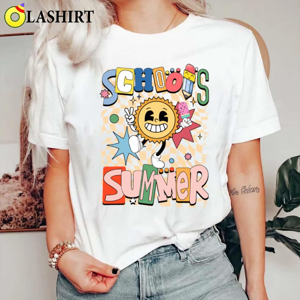 School Out For Summer Sunshine Retro Groovy T-shirt Classic Shirt