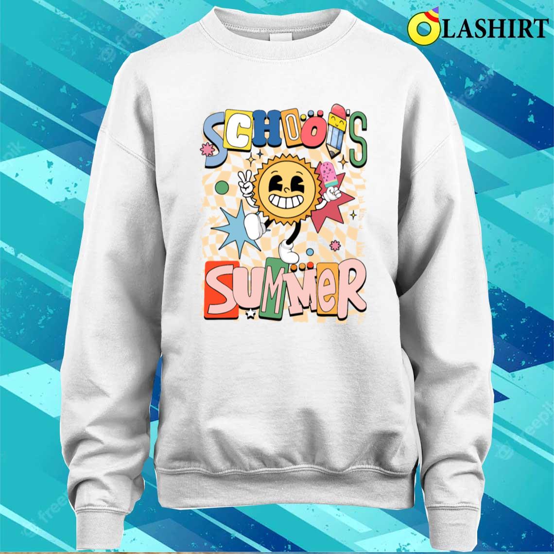 School Out For Summer Sunshine Retro Groovy T-shirt Sweater Shirt