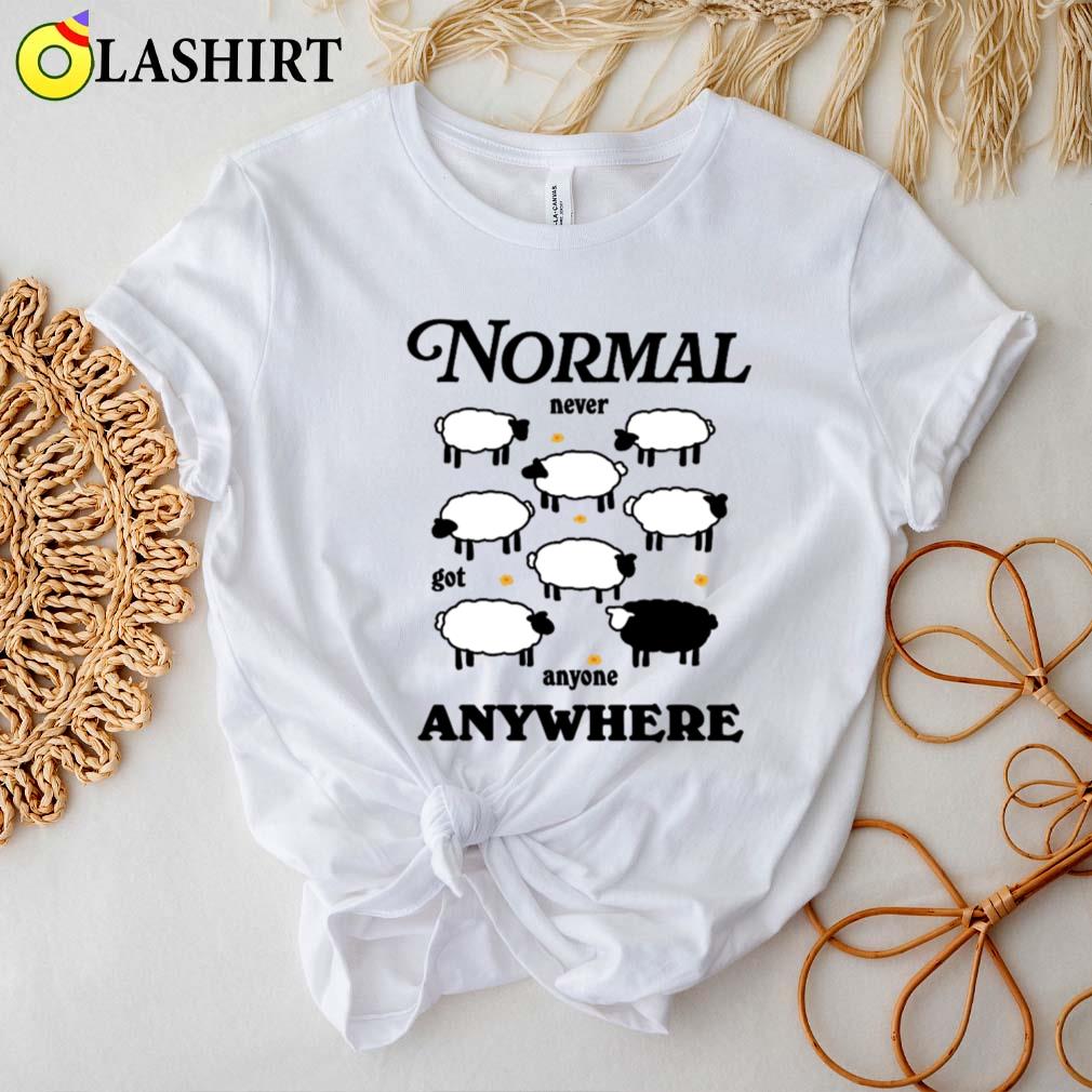 Normal Never Got Anyone Anywhere Black Sheep T-shirt
