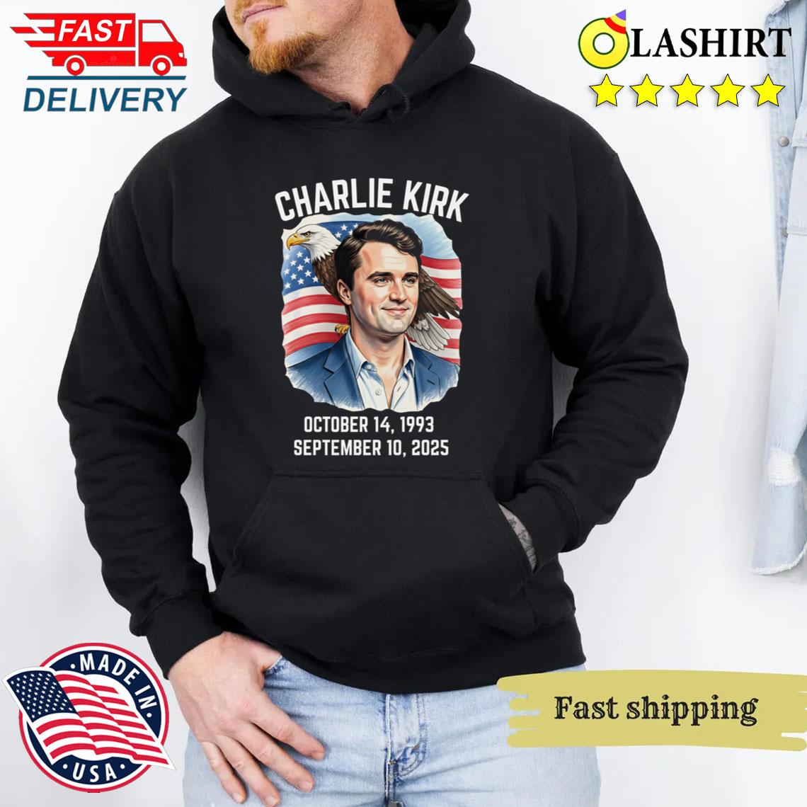 Thanks You Charlie Kirk Shirt, A TRUE Patriot Charlie Kirk Shirt Unisex Hoodie